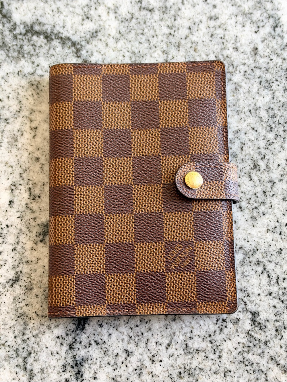 LV Louis Vuitton Small Ring Agenda PM Damier Ebene